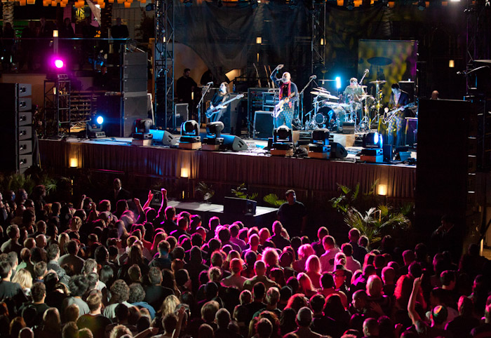 SMASHING PUMPKINS performs at The Boulevard Pool at The Cosmopolitan of Las Vegas in Las Vegas, NV on October 8, 2011
