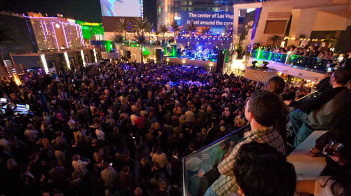 SMASHING PUMPKINS performs at The Boulevard Pool at The Cosmopolitan of Las Vegas in Las Vegas, NV on October 8, 2011