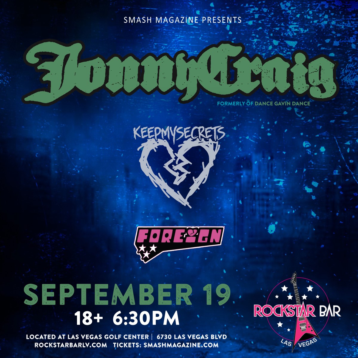 Smash Magazine Presents Jonny Craig at Rockstar Bar